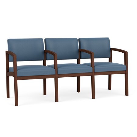 Lesro Lenox 3 Seat Tandem Seating W/ Arms, 65 in W 26 in L 31.5 in H LW3103